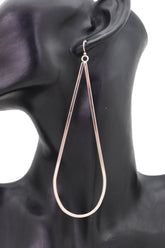 Hook Earrings Set Rose Gold Metal Dangle Water Drop Hoop